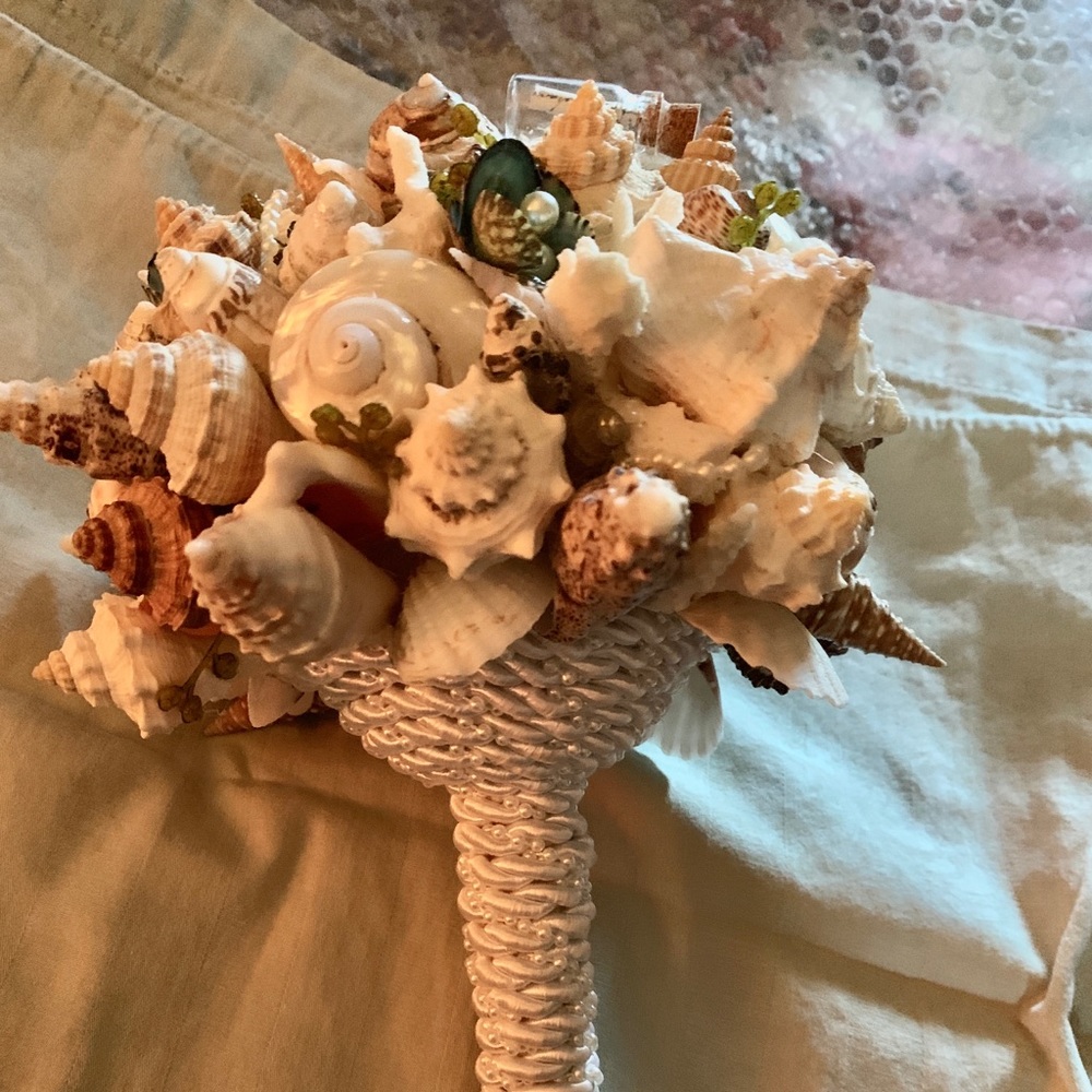 Sea shell wedding bouquet/set for groom